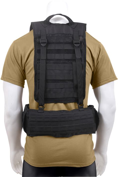 Black Tactical Load Bearing Military Molle Police Battle Belt Harness