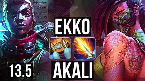 EKKO Vs AKALI MID 4 0 7 1 4M Mastery 700 Games KR Master 13