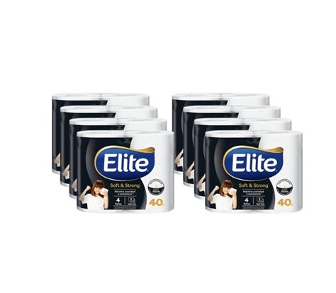 32 Rollos Papel Higiénico Elite Soft Strong Triple Hoja 40 Metros