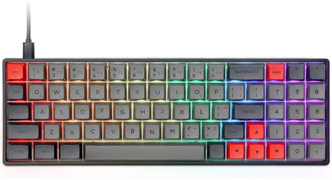 Yunzii Sk Keys Hot Swappable Wired Mechanical Keyboard With Rgb Backlit Optical Switch