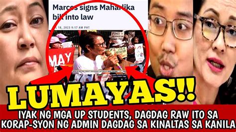 UP STUDENTS NAG ALSA BALUTAN NA MATAPOS PIRMAHAN NI PBBM ANG MAHARLIKA