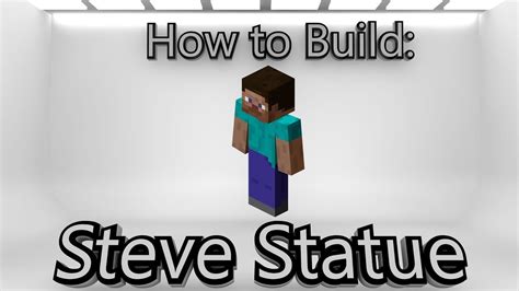 Minecraft How To Make A Steve Statue Youtube