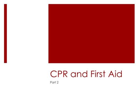 Ppt Cpr And First Aid Powerpoint Presentation Free Download Id 2338684