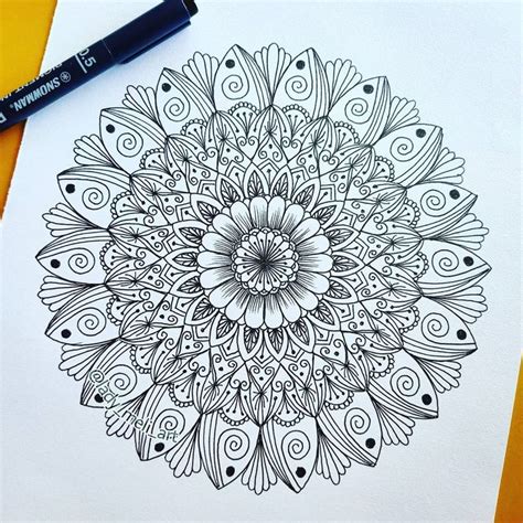 Mandalas Zentangles Doodles On Instagram Hi Guys Today I Drew This