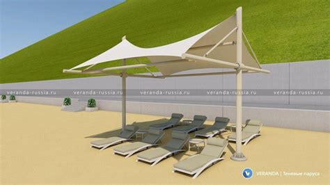 Пляжный теневой навес VERANDA SunShade | Тентовая конструкция для ...