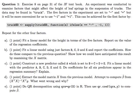 Please Use Rstudio To Solve This And Provide The Chegg