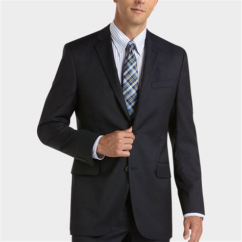 Jack Victor Select Navy Herringbone Modern Fit Suit Modern Fit Men