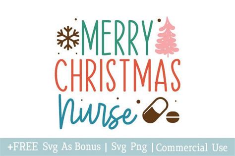 Merry Christmas Nurse Svg Graphic By Craftysvg Creative Fabrica