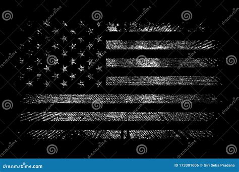 Grunge Usa Flag Black/whitewallpaper/background Stock Vector Stock ...