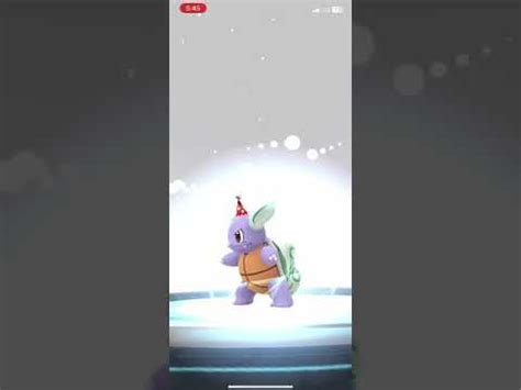 Shiny Party Hat Squirtle Pokemon Go Youtube