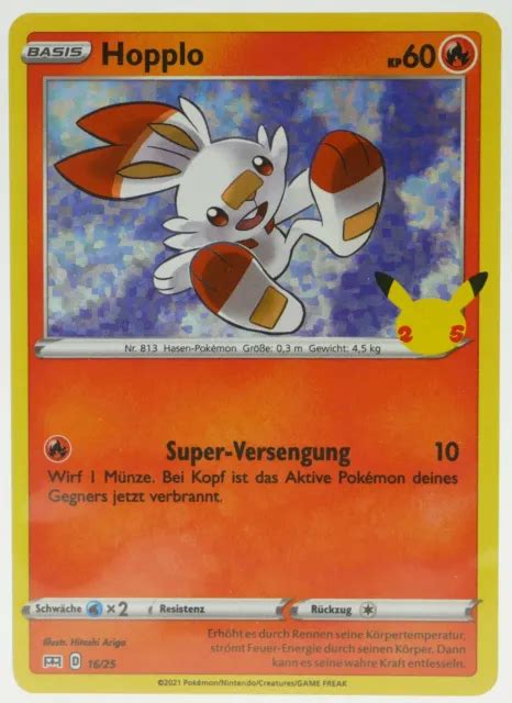 HOPPLO POKEMON CARD McDonald S 25th Anniversary 16 25 HOLO Booster