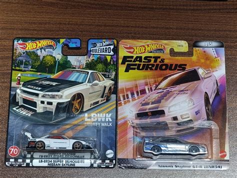 Hot Wheels Premium LBWK Er34 Boulevard And FNF Nissan R34 Hobbies Toys Toys Games On Carousell