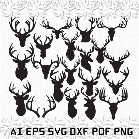 Deer Head Svg Deer Svg Head Svg Animal Forest Svg Ai Etsy