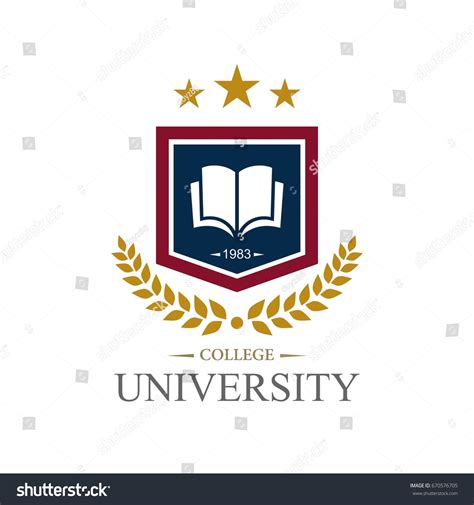 University Education Logo Design Stock Vector Royalty Free