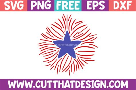 Star Firework Th July Design Svg Cut That Design