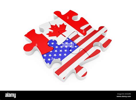 Usa canada flags together hi-res stock photography and images - Alamy