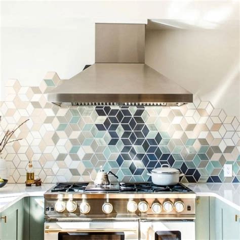 An Ombre Inspired Tile Backsplash Meet Our Custom “river” Motif Custom Kitchen Backsplash