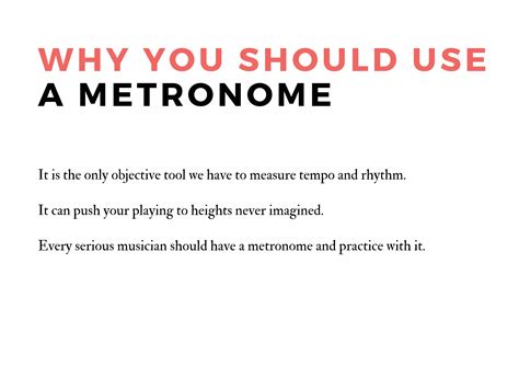 Why You Should Use A Metronome Ppt