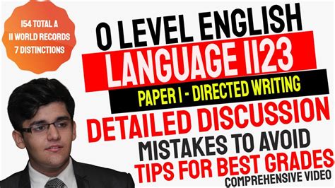 O Level English Language 1123 Paper 1 Directed Writing Detailed