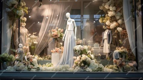 Premium AI Image | A photo of a boutique window display with the latest ...