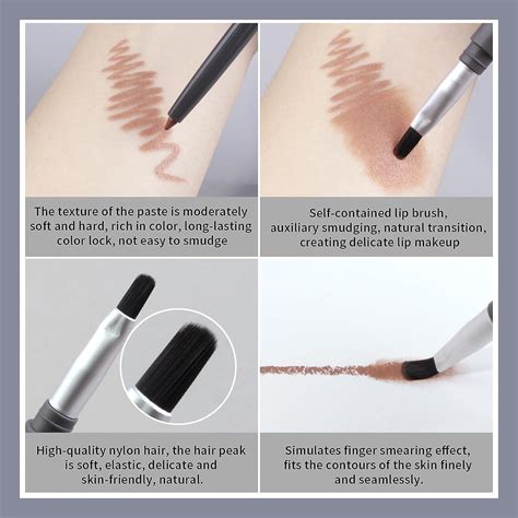 Nude Lip Liner Creamy Set Pc Vegan Cruelty Free Matte Pencils With Brush Precise Define