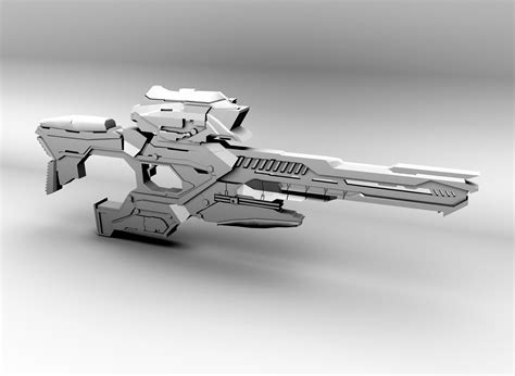 Sci fi sniper gun Free 3D Model - .obj .mb - Free3D