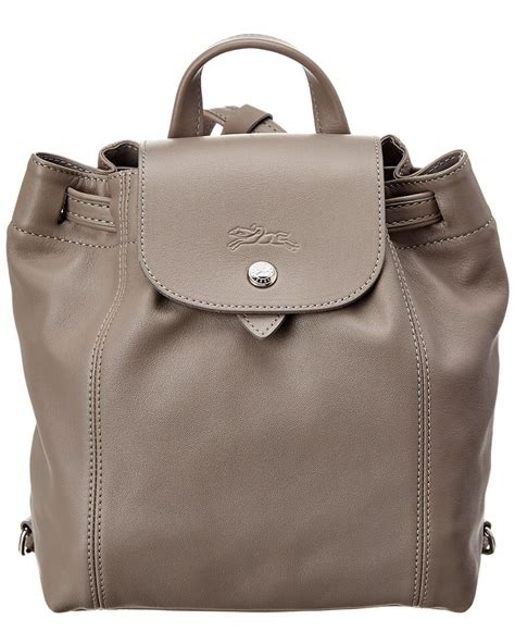 Longchamp Le Pliage Cuir Xs Leather Backpack In Gray Lyst