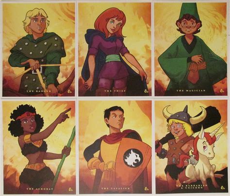 Dungeons and Dragons Cartoon Characters Fantasy Adventure Art Poster ...