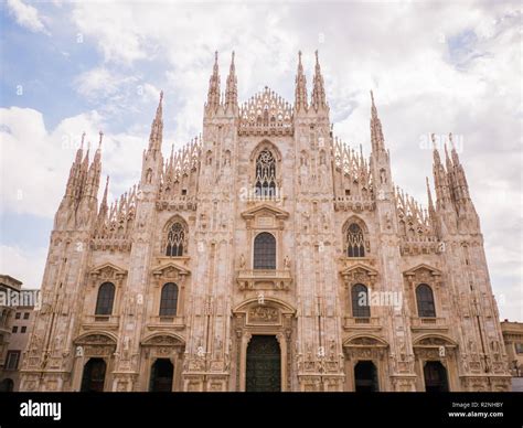 Milan Cathedral - Duomo di Milano. Piazza del Duomo in Milan Stock ...