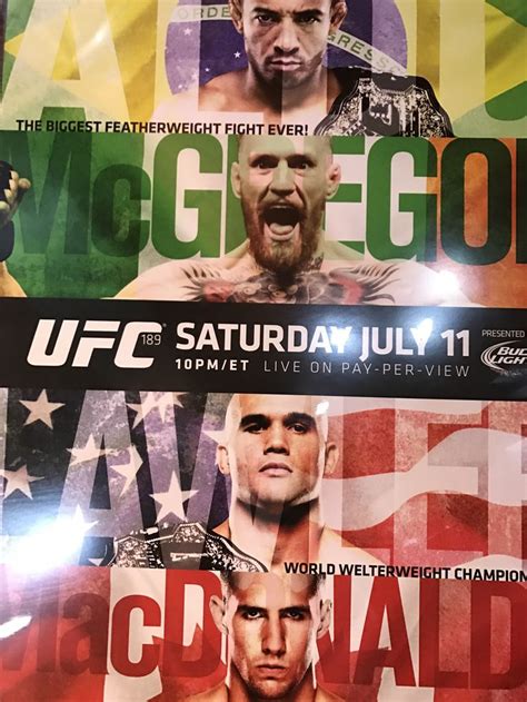 UFC 189 poster Conor McGregor vs. Aldo, Lawler vs. MacDonald | Ufc 189, Ufc, Conor mcgregor