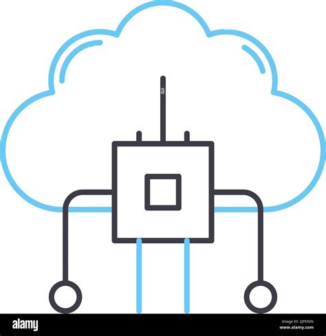 Cloud Based Architecture Line Icon Outline Symbol Vector Illustration