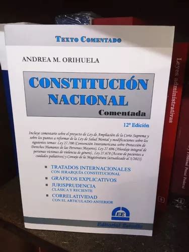 Constituci N Nacional Comentada Ultima Edici N En Venta En Capital