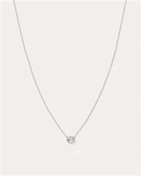 14K Gold Diamond Bezel Necklace | Quince