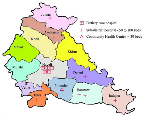 Blocks and participant hospitals, Pune District, India, 2017-18 ...