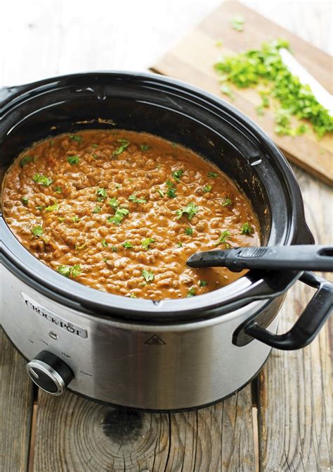 Vegan Easy Crock Pot Curry Lentils Vegan Crockpot Recipes Crock