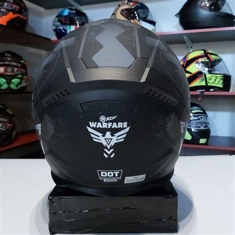 Casco Kov Novak Warefare Negro Con Certificado Dot Moto Pro Biker Shop