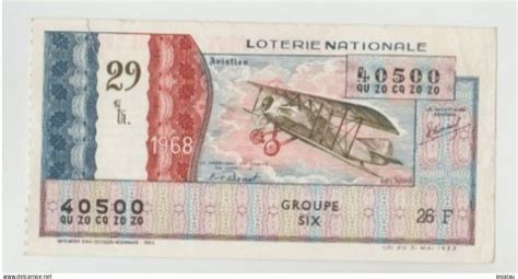 Biglietti Della Lotteria Billet De Loterie Nationale Aviation