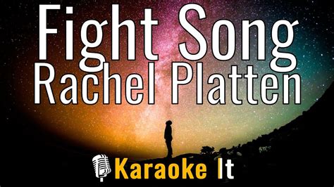 Fight Song Rachel Platten Karaoke Version 4k Youtube