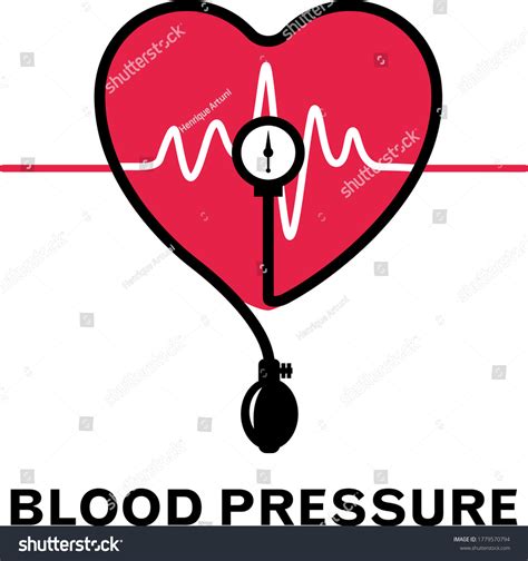 Arterial Blood Pressure Checking Concept Heart Stock Vector Royalty