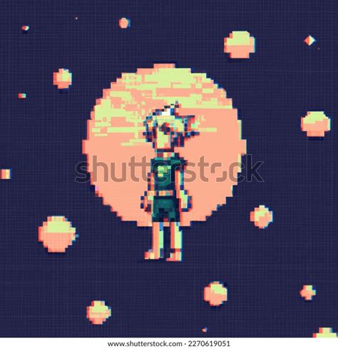 Pixel Art Vectorstyle Image Anime Boy AI 생성 이미지 2270619051 Shutterstock