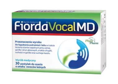 Fiorda Vocal MD o smaku owoców leśnych 30 pastylek do ssania