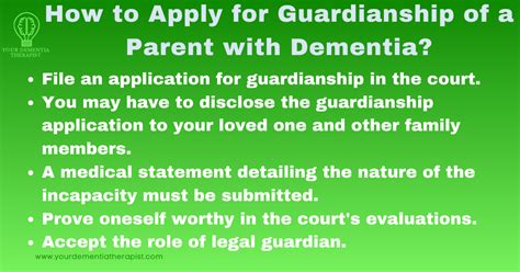 How To Apply For Guardianship Of A Parent With Dementia