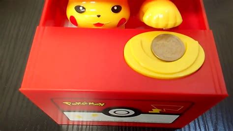 NEW POKEMON 2017 Pikachu Coin Stealer Piggy Bank HOT YouTube