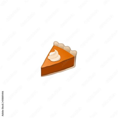 Slice of Pie Vector Icon. Classic Homemade Apple Pie Isolated Emoji, Emoticon Illustration Stock ...