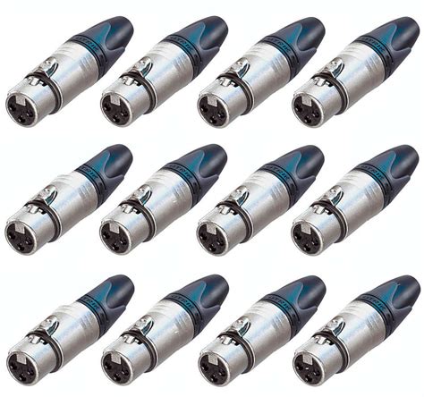 12 PACK NEUTRIK NC3FXX 3 Pin XLR Female Cable Mount Reverb