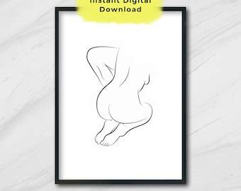 Erotic Blowjob 2 Intimacy Sex Line Art Minimalism Black Etsy