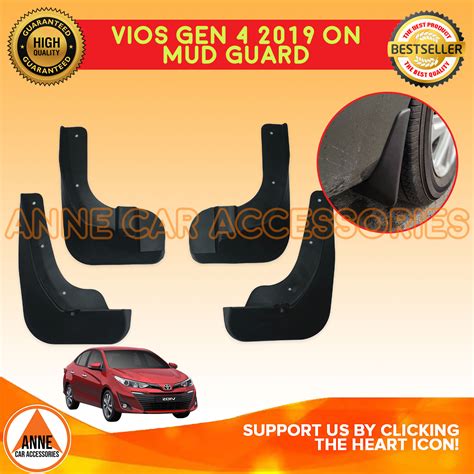 With Free Screw Set Mudguard For Toyota Vios Gen Gen Gen