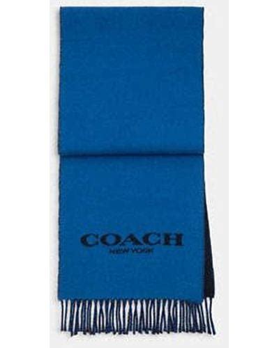 Blue Coach Scarves And Mufflers For Men Lyst