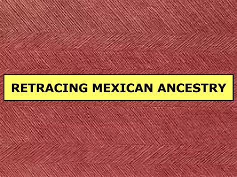 Retracing Mexican Ancestry Visuals Ppt