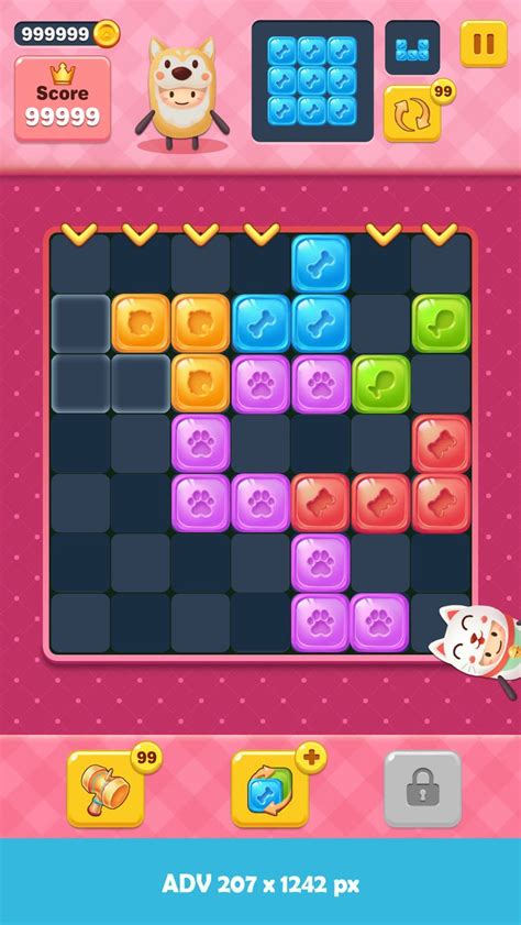 Blockpuzzledrawing On Behance Puzzle Drawing Puzzle Game Ui Game